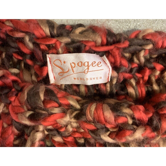 Lpogee Worldover Poncho Womens Small Multicolor Open Chunky Knit Festival Poncho - Picture 7 of 11